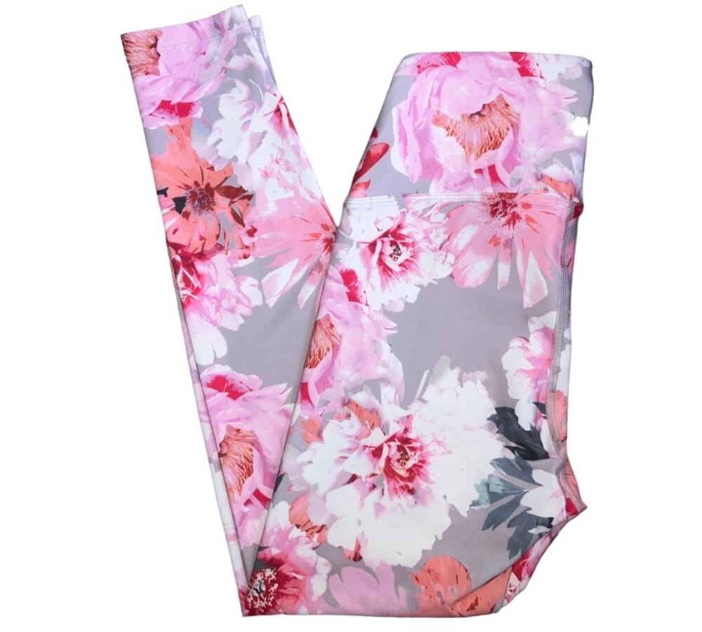 Nanette Lepore Pink White Floral Leggings Small